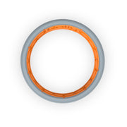 Rolly Silicone Ring - Metallic Gray/Carrot Orange